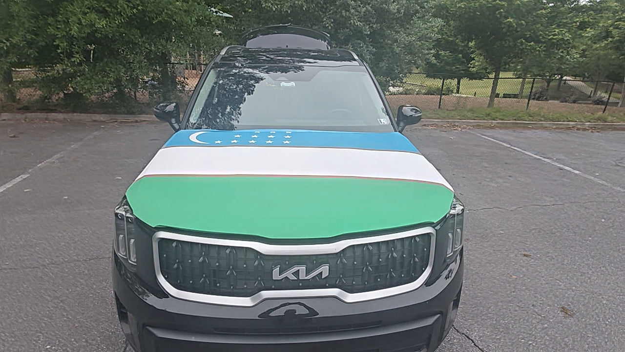 Uzbekistan  Hood Flag