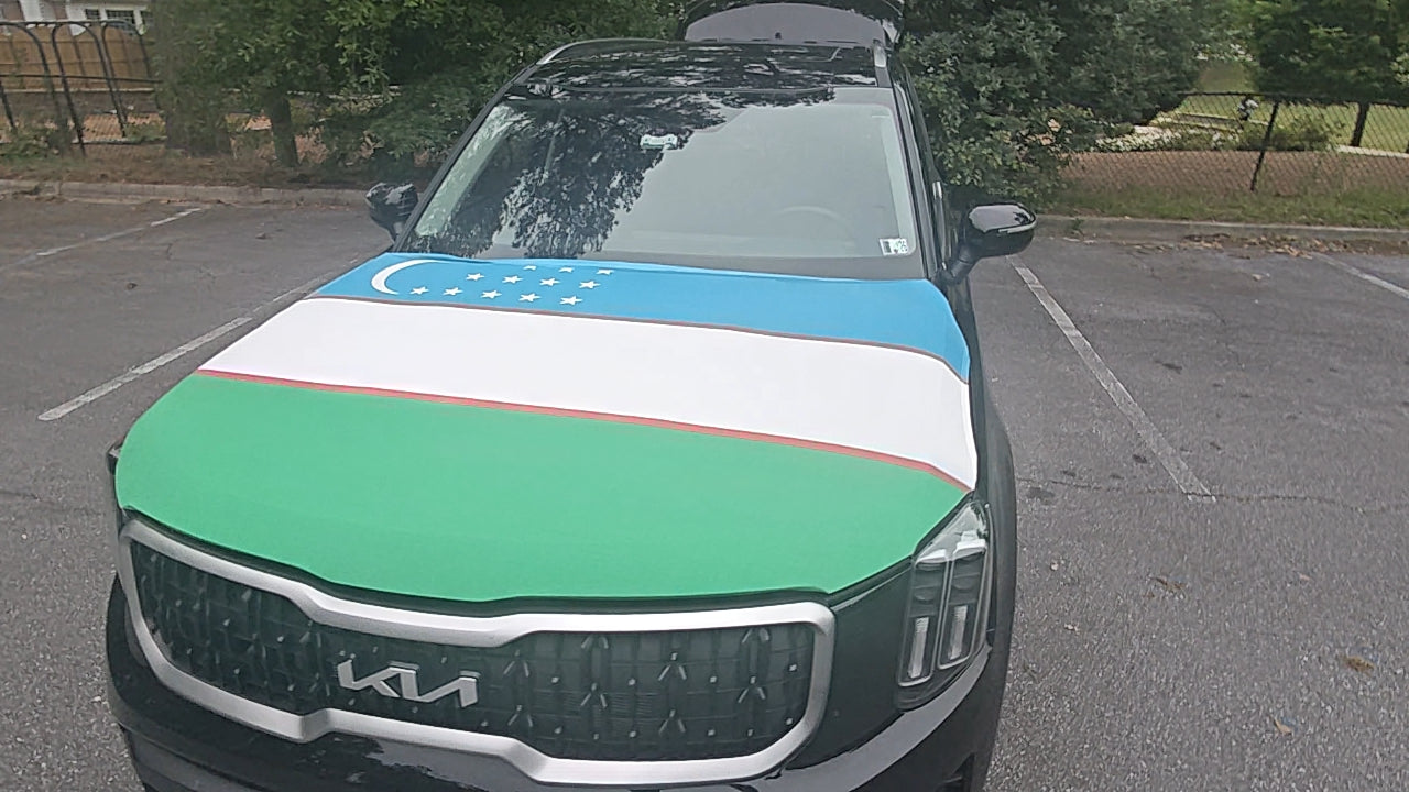 Uzbekistan  Hood Flag