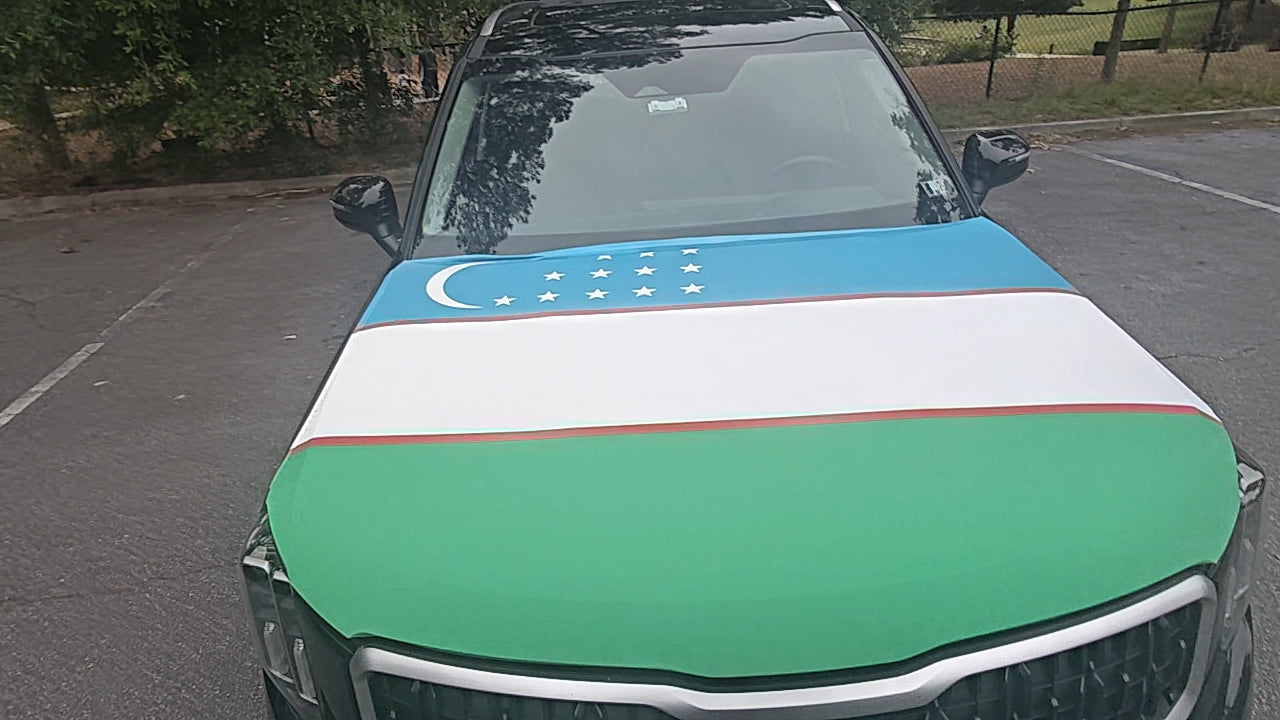 Uzbekistan  Hood Flag