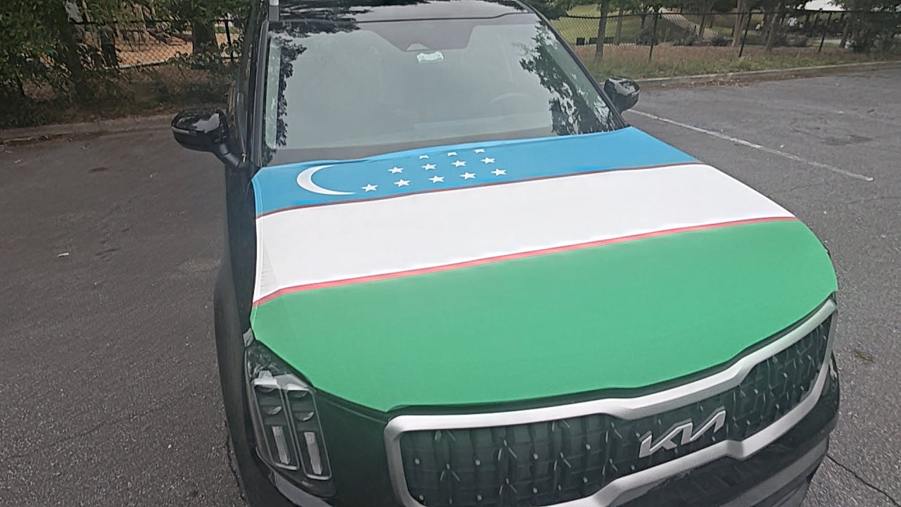Uzbekistan  Hood Flag